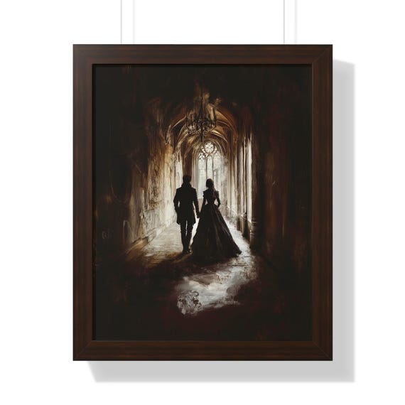 Gothic Castle, Vertical Poster, Victorian Gothic Castle Art Print, Vintage Home Decor, Wall Art, Romantic Wall Hanging