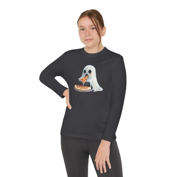 Ghost Eating Pizza Tshirt, Halloween tshirt, funny Halloween shirt, youth halloween shirt, ghosts and pizza shirt, Halloween funny shirt