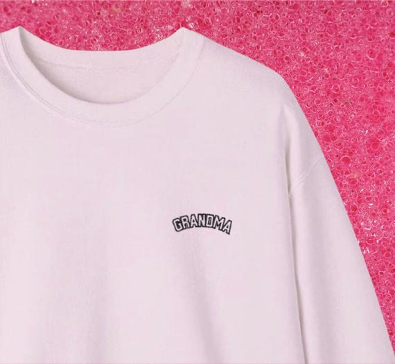 GRANDMA Embroidered Sweatshirt, Grandmother Gift, Family Apparel, Crewneck Jumper, Cozy Pullover, Grandma Birthday Present