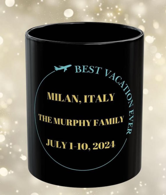 Personalized Vacation Mug - Custom Vacation Coffee Cup, Holiday Gift Idea, Personalized Gift, Ceramic Tea Mug, Custom Name Cup