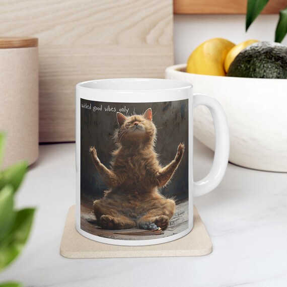Purr-fect Zen Ceramic Mug, (11oz, 15oz)