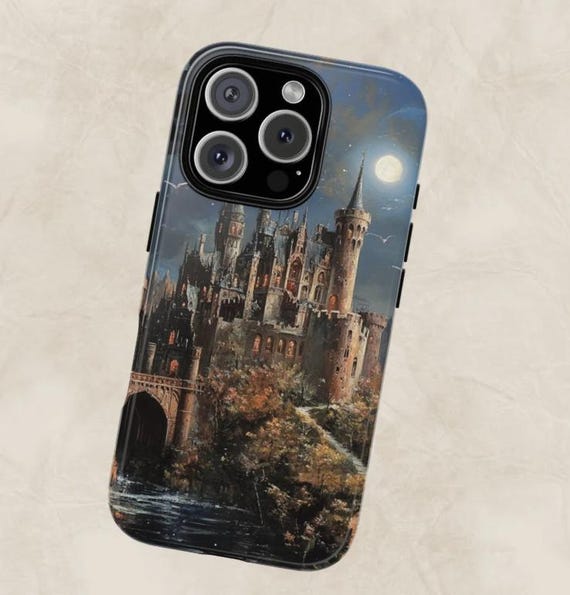 Castle iphone Cases, Samsung and iPhone Case, Medieval Phone Cover, Protective Phone Shell, Fantasy Castle Design, Castle Phone Case