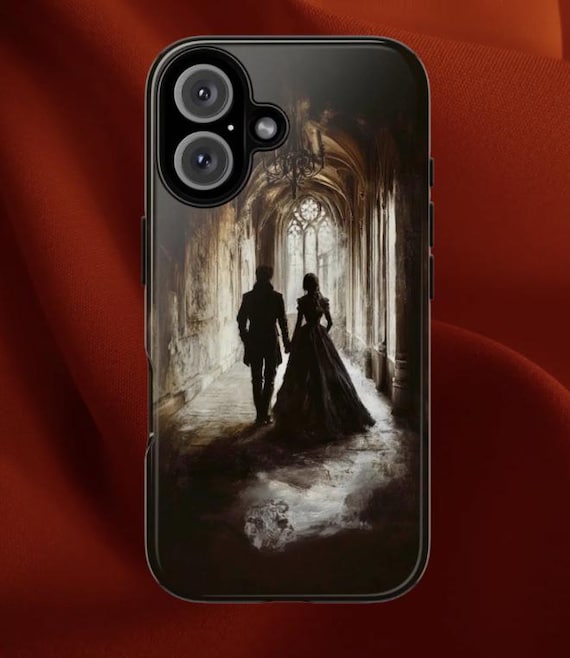 Phone Case, Romantic Gothic Castle Gothic Couple Victorian, Gift for Her,Anniversary Gift, Gothic Accessories, Romantic Phone Cover, Unique