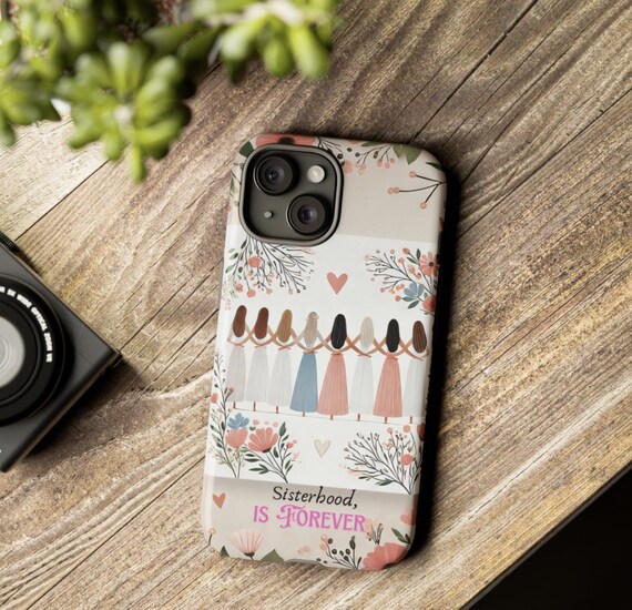 Sorority Phone Case, Sisterhood Forever Tough Cases, Arm in Arm Design, Greek Life Gift, Protective Cover for Sisters, Sorority Merch