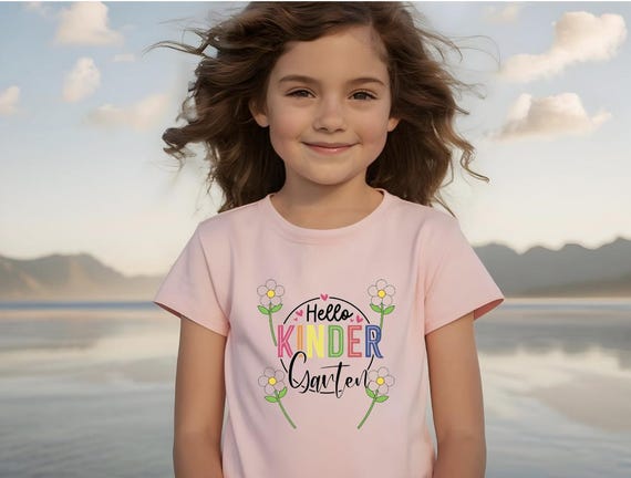 Hello Kindergarten Tee, Back to School Shirt, Daisy Theme Kids Shirt,  Kindergarten Short Sleeve Top, Cute Children's Clothing, Child Gift