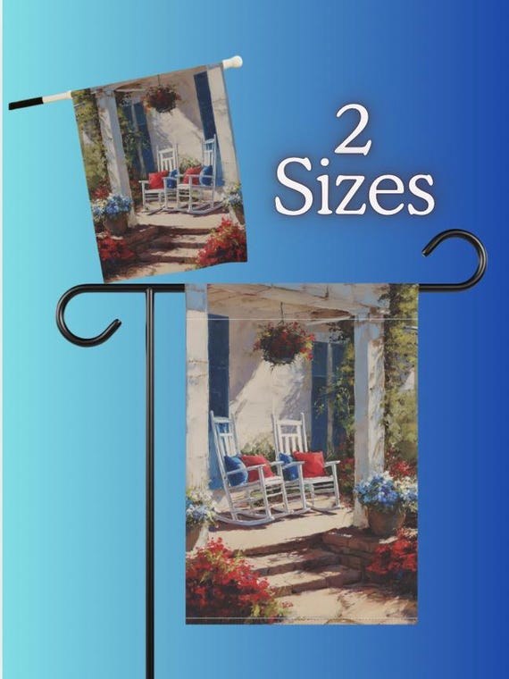 Rustic 4th of July Inspired Garden Banner for Outdoor Decor, Floral Porch Flag for Home, Spring/Summer Decor, Garden Gift, Patio Decoration