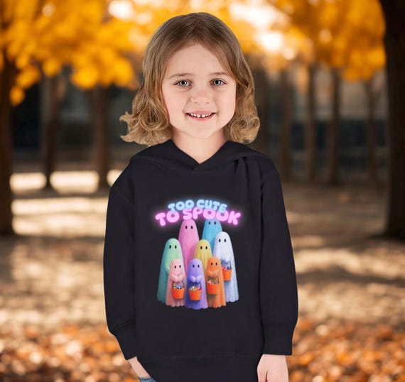Halloween Toddler Fleece Hoodie, Cute Ghosts, Halloween Sweatshirt, Cozy Kids Halloween Wear, Fall Fashion, Spooky Season