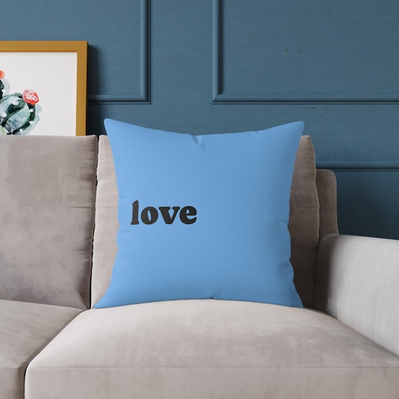 Love Pillow Square Pillow | Cozy Home Decor, Gift for Him/Her, Valentine's Day, Anniversary, Housewarming, Nursery Gift, Romantic Gift