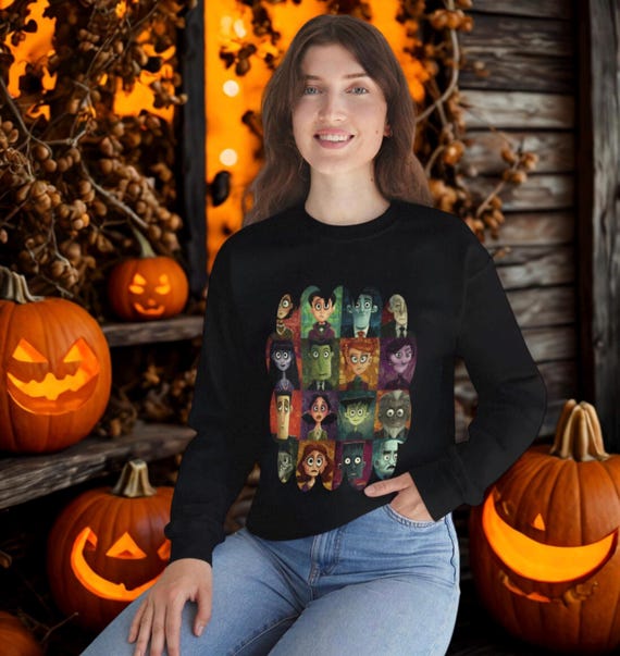 Halloween Character Sweatshirt - Unisex Crewneck, Gift for Horror Lovers, Fun Graphic Sweatshirt, Cozy Fall Apparel, Unique Halloween