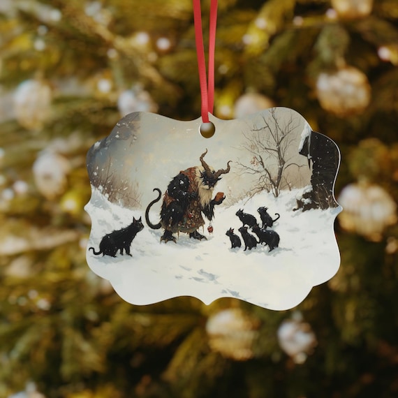 Krampus Aluminum Ornament, Krampus Christmas, Krampus, Folklore