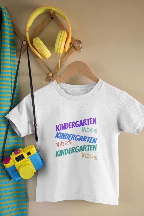 Kindergarten Vibes Kids T-Shirt, Back to School Shirt, Preschool Tee, Cute Children's Clothing, Elementary School Apparel