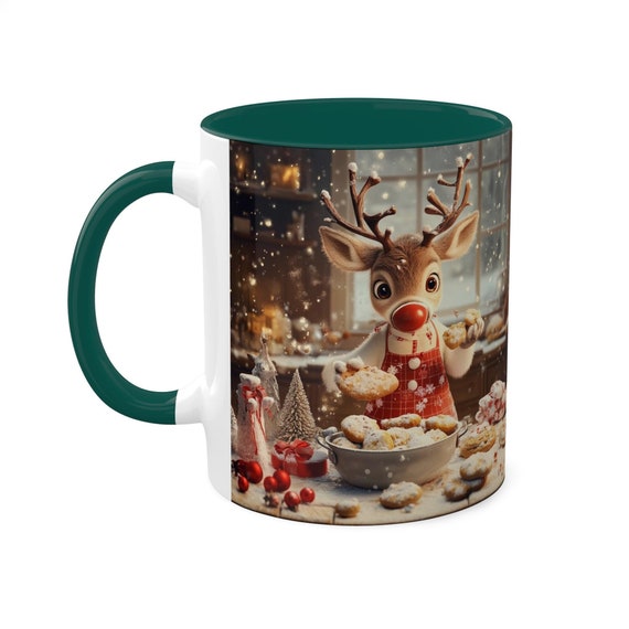 Personalized Mug -Milk and Cookies for Santa with name(s), Holiday Mugs, Christmas Eve Santa Mug, Milk & Cookies Mug, Christmas Eve,Rudolph