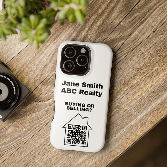 Real Estate Magnetic Phone Case | Custom QR Code Holder, Realtor Gift, Phone Cover for Agents, Unique Business Branding