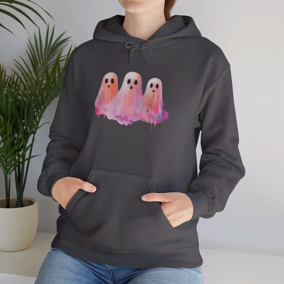 Three Ghosts Unisex Heavy Blend™ Hooded Sweatshirt, Halloween Sweatshirt, Seasonal Hoodie, Halloween Hoodie