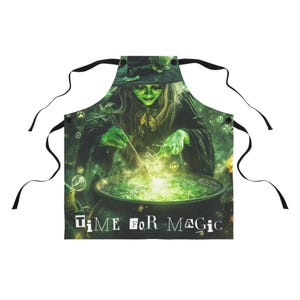 Witch Apron, Halloween Apron, Making Magic Apron, Halloween Party Apron, In the kitchen, Cooking Apron, Unique Apron