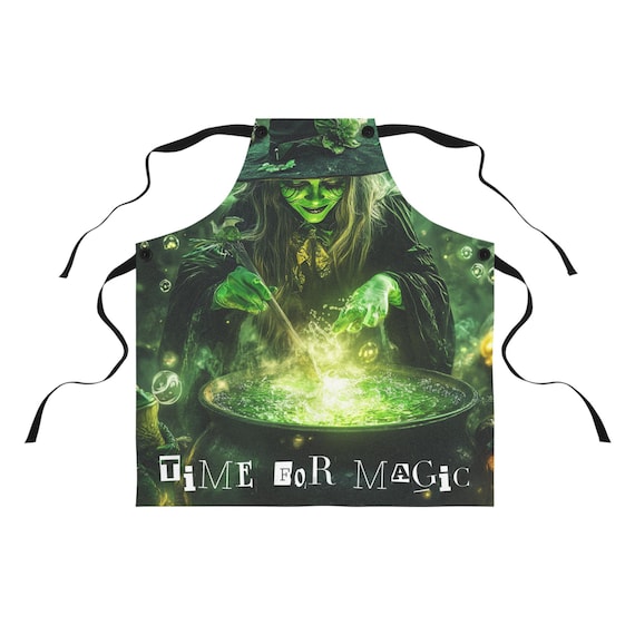 Witch Apron, Halloween Apron, Making Magic Apron, Halloween Party Apron, In the kitchen, Cooking Apron, Unique Apron