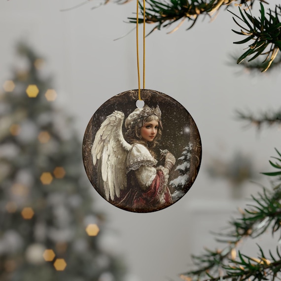 Christmas Angel Ornaments, Christmas Angel Design, Christmas Decor, Holiday Gift, Tree Decoration, 2-Side Print,