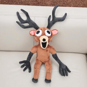 Creepy Deer Plush Toy, Horror Cartoon Plushie, Monster Soft Stuffed Animal, Halloween Gifts For kids