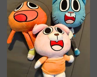 Amazing World Plushie, Gumball Darwin Bunny Dolls, Cute Soft Plushie, Birthday Gifts For Kids
