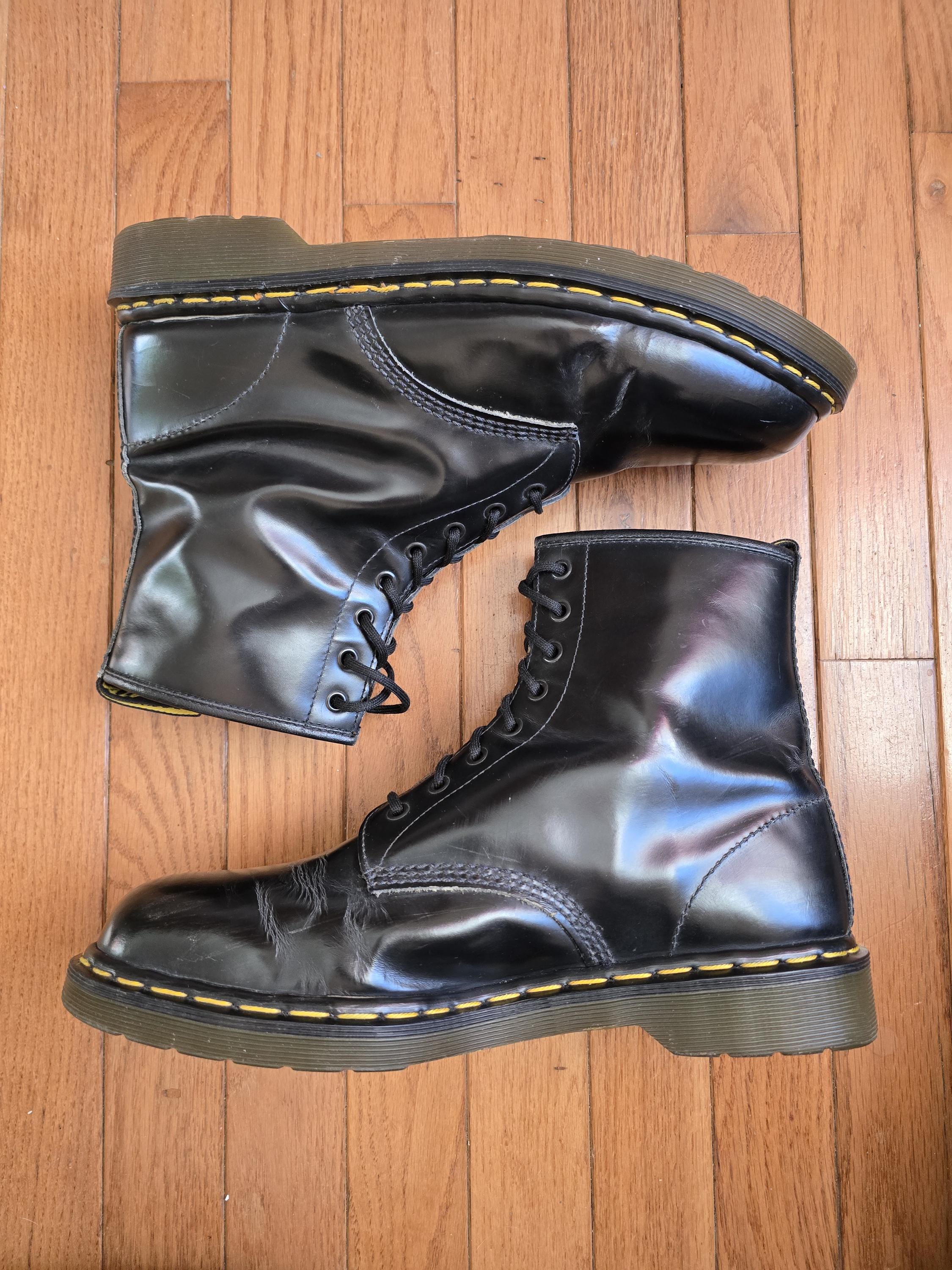 Men’s Vintage Dr. Martens Black Leather Boots Sz 12 Dr. Martens 10962 Mens Chunky Leather Grunge | Mercari main image 2