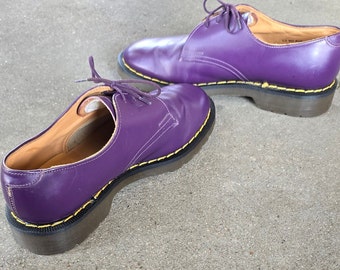 Vintage Dr. Martens Purple 1461 Shoes, Size US 8 Men (US 9