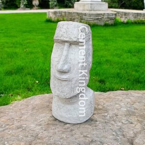 Easter Island Head Sculpture, Garden Moai Face Bust Statue, Outdoor ...