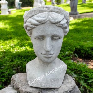 Woman Head Statue, Flowers Planter Sculpture, Greek Style Pot, Realistic Girls Face, Bust Planter Figure, Patio Garden Or House Planter
