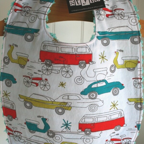 Circa 50's...ORGANIC...cars...bib
