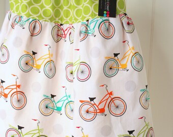 Falda giratoria...Vamos a montar en bicicleta...TALLA 4T