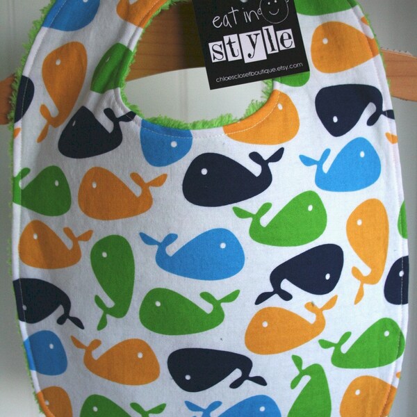 Whales...boy...bib