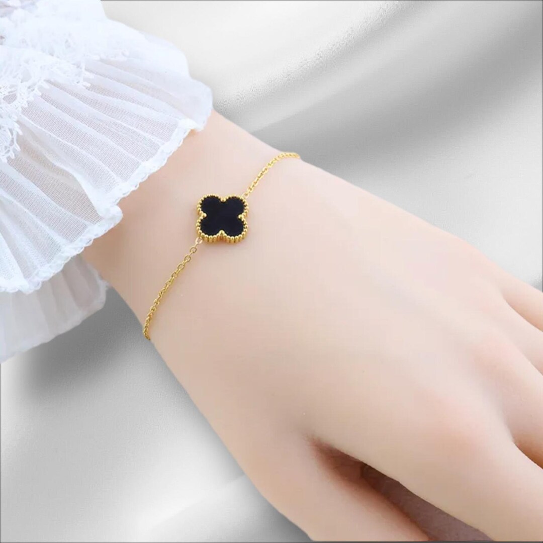 TICVSS Four Leaf Clover Bracelet For Women Platinum Plated