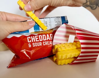French Fry Snack Sealers | Cute Bag Clips in Fry Box | Dry Food Storage | ForgeCore Design