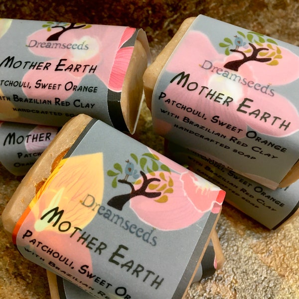 Mother Earth Soap with Patchouli -Sweet Orange Essential Oils, and Brazilian Red Clay by Dreamseeds Jackson Hole