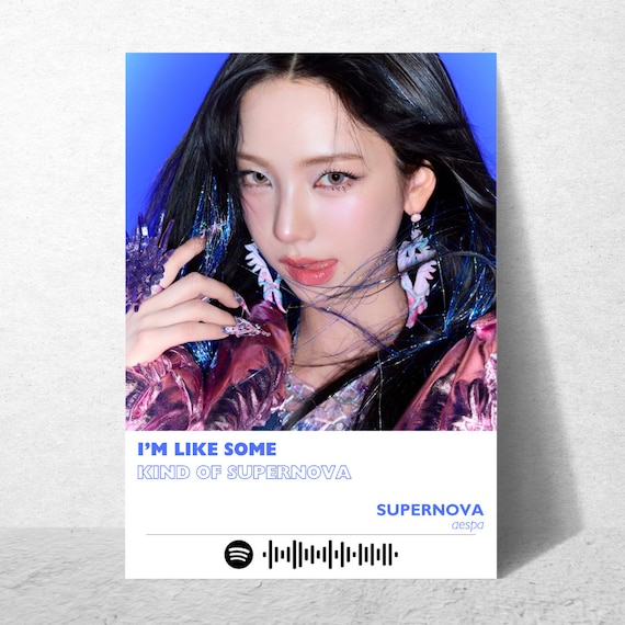 Aespa Poster Karina Supernova Lyric Poster | Aespa Poster Wall Art