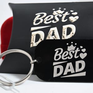 Porte-clés et boîte-cadeau personnalisés, Gravure au laser, Anniversaire, Meilleur cadeau, Logo personnalisé, Texte, Plexiglas résistant à la décoloration