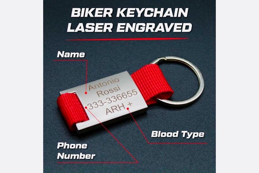 Cuiopbio Embroidered Blood Type Keychain - Outdoor Style With Blood Group Info (7x3cm) - View #9