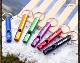 Aluminum Emergency Whistle Keychain: Loud Survival Safety Whistle