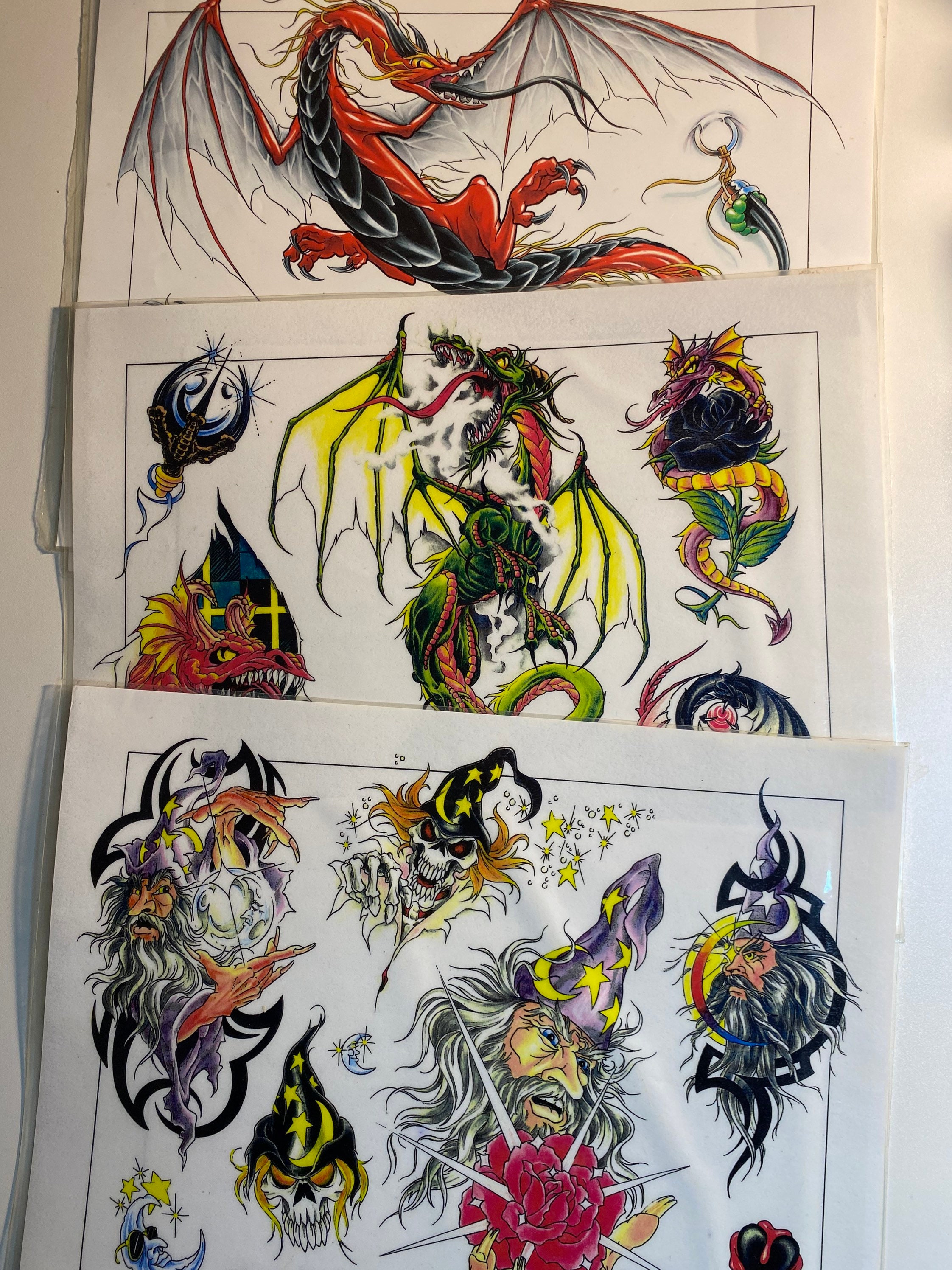 Vtg Cherry Creek Production Flash WIZARD Dragons 3 Sheets With - Etsy Australia