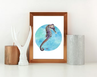 Pintura digital de caballitos de mar