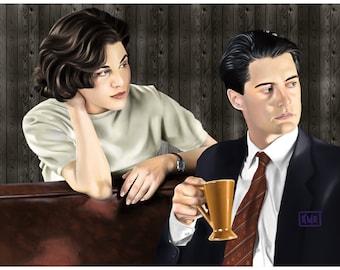 Twin Peaks: Pintura digital de Audrey y Cooper