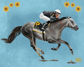 Seize the Grey, ganador del Preakness 2024, Pintura digital