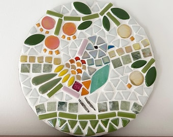 Bird Mosaic KIT, DIY mosaic Craft Kit, Home Decor (15cm).