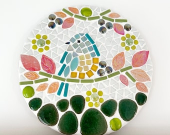 20 cm Bird Mosaic KIT, DIY, make your own mosaic, Mosaic Gift, Craft Project, Bird decoration, Craft Kit.