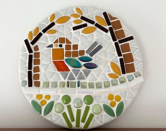 15 cm robin mosaic KIT, DIY, make your own mosaic, craft kit, bird mosaic kit, mosaic kit, decoration kit.