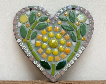 Kit de mosaico personalizado SAGE HEART, hazlo tú mismo, crea tu propio mosaico, regalo de mosaico, proyecto de manualidades, decoración de mosaico, kit de manualidades, regalo personalizado.