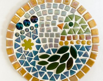 15 cm rundes Vogel-Mosaik-Kit, DIY-Mosaik-Bastelkit, Bastelkit, Vogel-Mosaik-Kit, Mosaik-Kit, Dekorations-Kit.