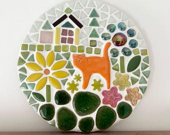 I am a cat Mosaic KIT, DIY mosaic Craft Kit, Home Decor (15cm).