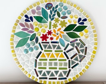 20 cm Jug of flowers mosaic kit, DIY, make your own mosaic,  mosaic gift, craft project, mosaic decoration, craft kit, craft gift.