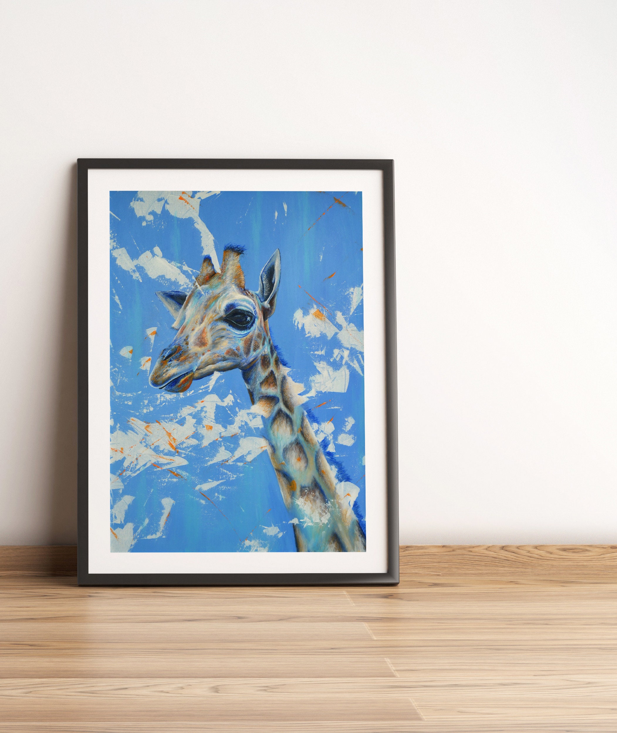 Tableau sur toile Girafe taureau, le parc national d'Etosha