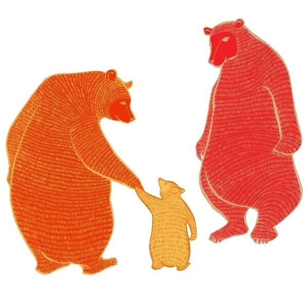 LARGE limited edition print - Magic Jewel Bears